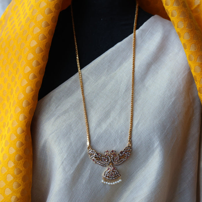 Heritage gold plated padakam long necklace HP2001