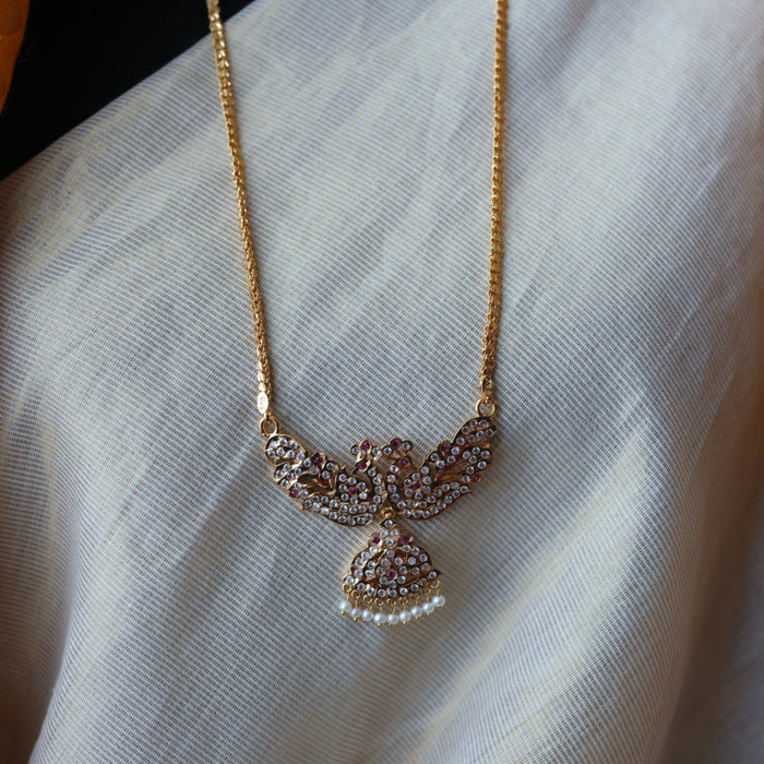 Heritage gold plated padakam long necklace HP2001