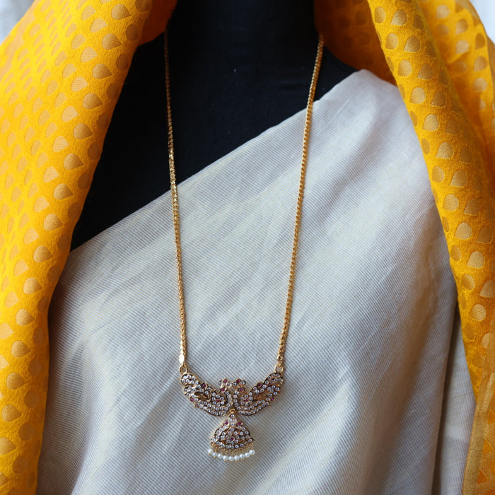 Heritage gold plated padakam long necklace HP2001