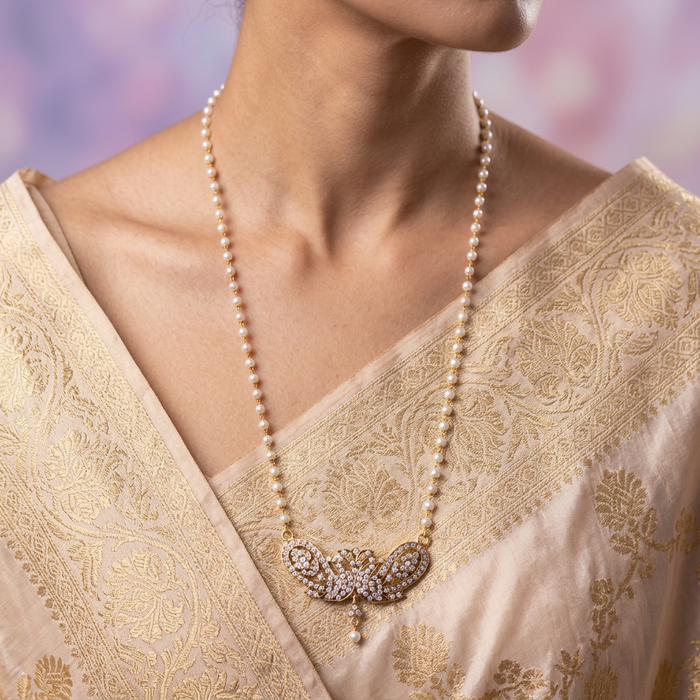 Heritage gold plated pendant long necklace HP456