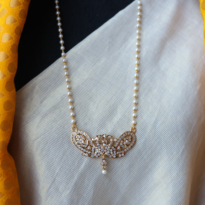 Heritage gold plated pendant long necklace HP456