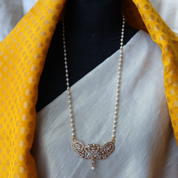 Heritage gold plated pendant long necklace HP456