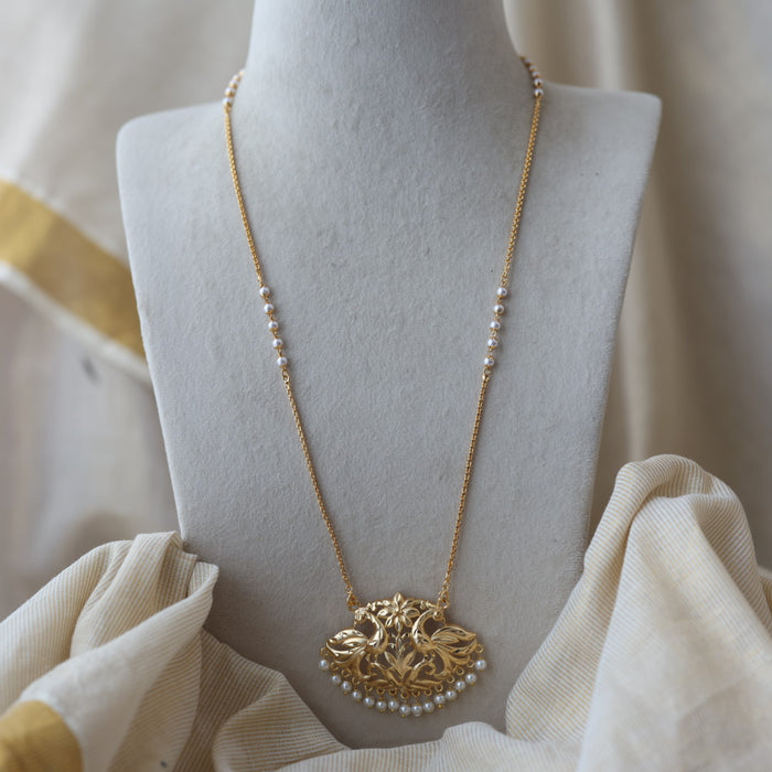 Heritage gold plated padakam long necklace HP7344