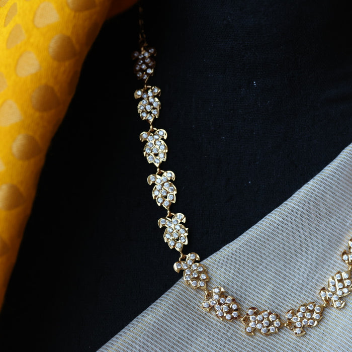 Heritage gold plated traditional short necklace H443