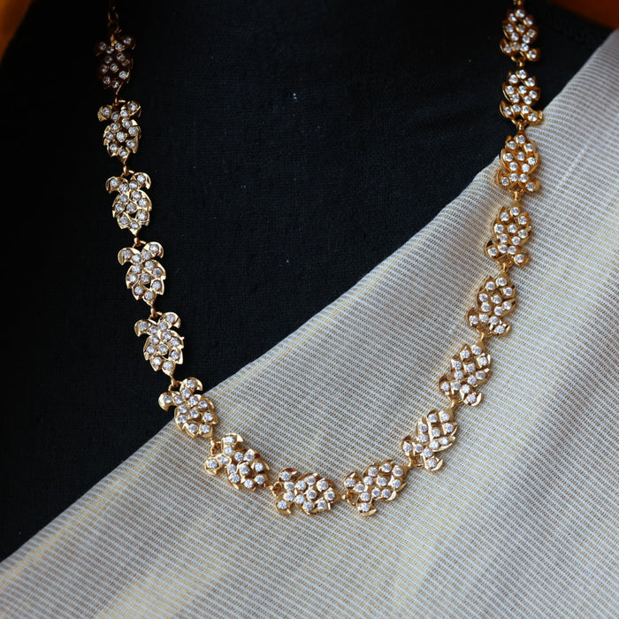 Heritage gold plated traditional short necklace H443