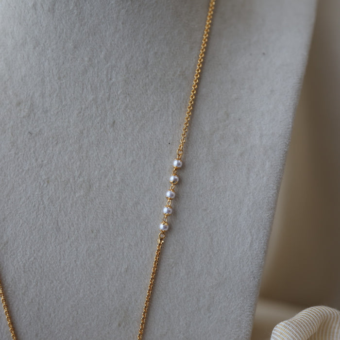 Heritage gold plated padakam long necklace HP7344