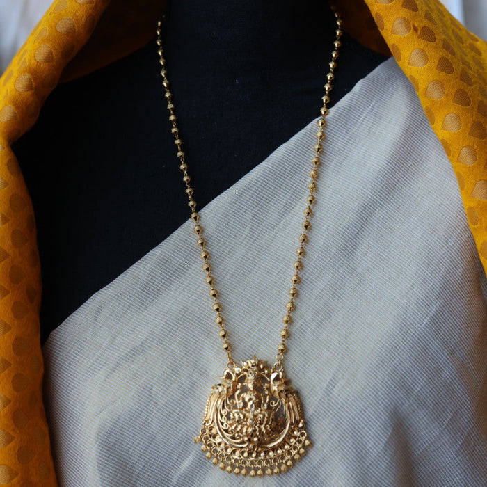 Heritage gold plated gold pendant long necklace HP31001