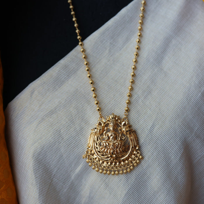 Heritage gold plated gold pendant long necklace HP31001