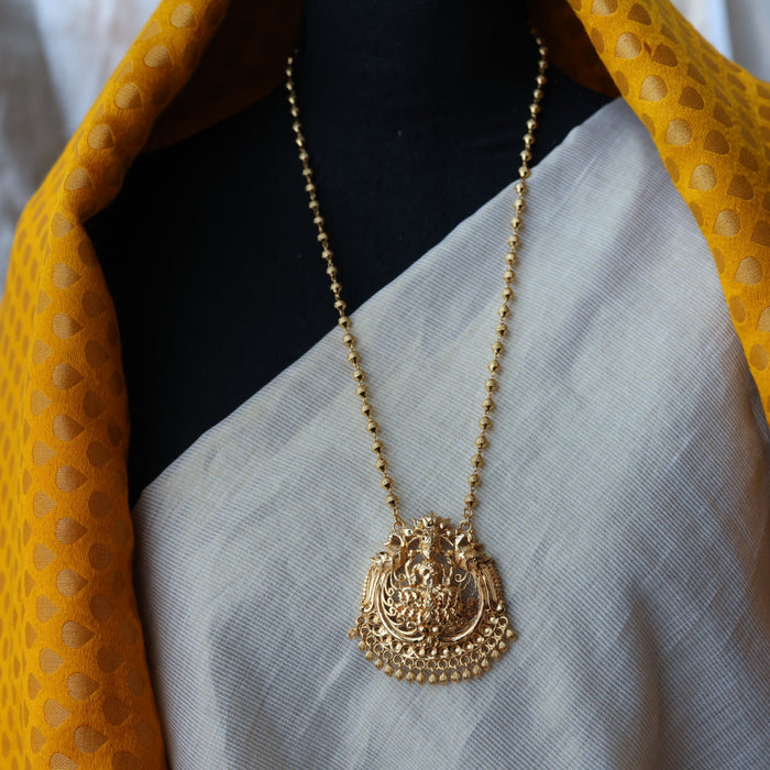 Heritage gold plated gold pendant long necklace HP31001