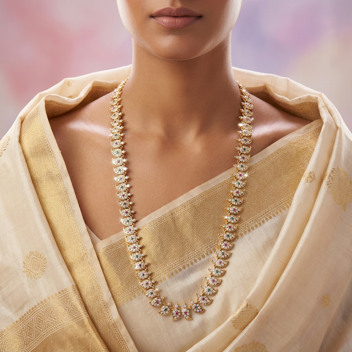 Heritage gold plated mango long necklace/ waistchain HL3001