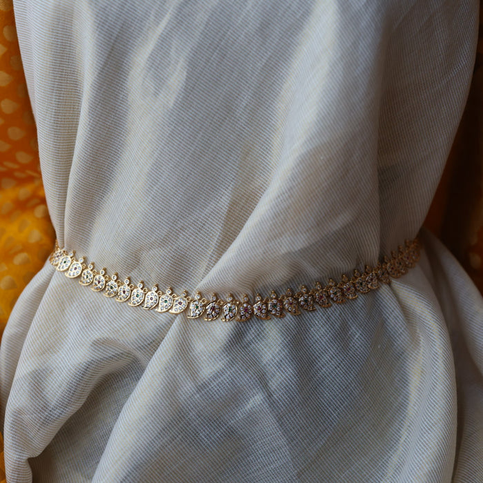 Heritage gold plated mango long necklace/ waistchain HL3001