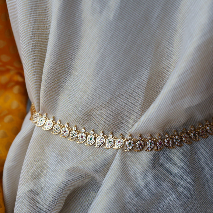 Heritage gold plated mango long necklace/ waistchain HL3001