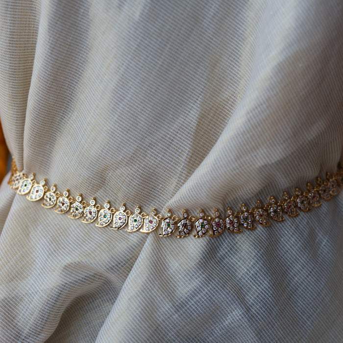 Heritage gold plated mango long necklace/ waistchain HL3001