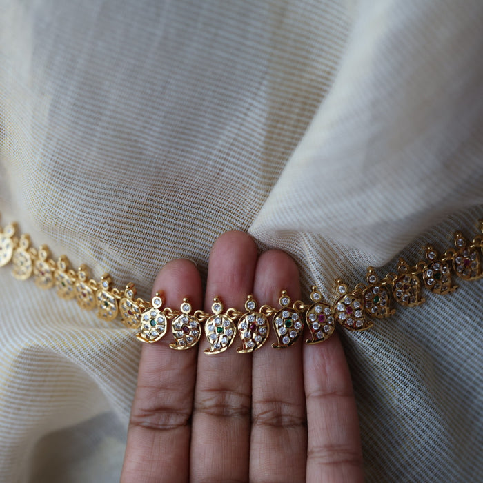 Heritage gold plated mango long necklace/ waistchain HL3001