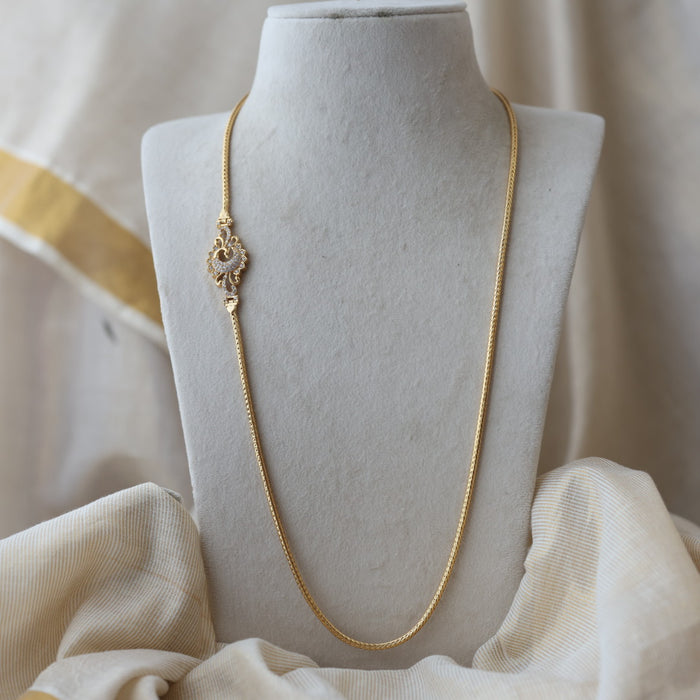 Heritage gold plated white stone kodi chain HC723