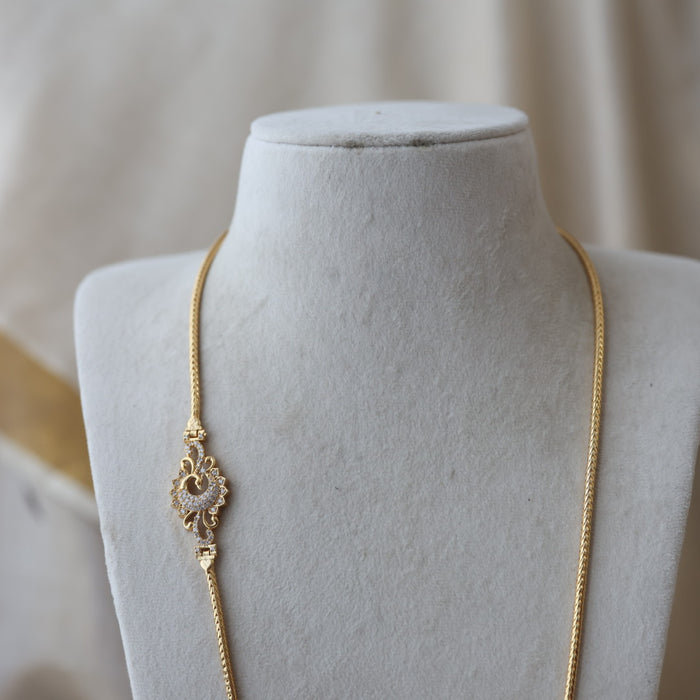 Heritage gold plated white stone kodi chain HC723