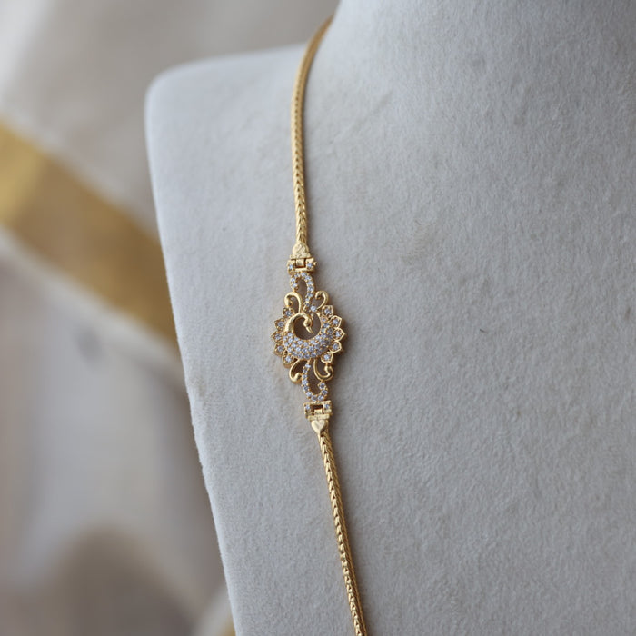 Heritage gold plated white stone kodi chain HC723