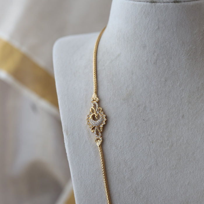Heritage gold plated white stone kodi chain HC723