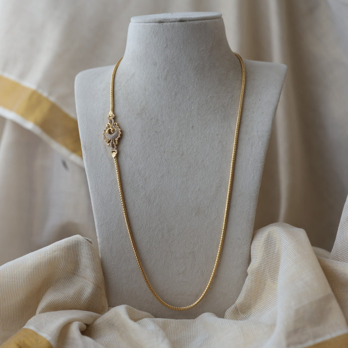 Heritage gold plated white stone kodi chain HC723