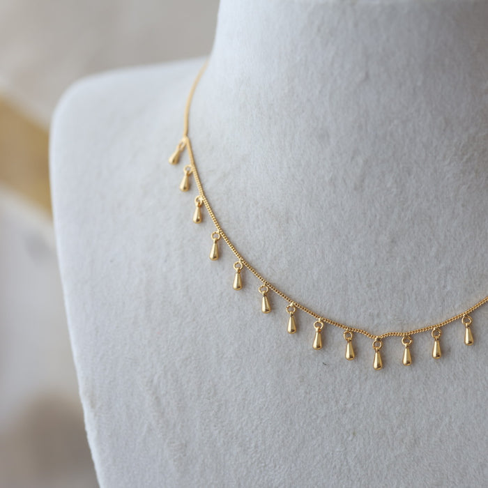 Heritage gold plated simple short necklace HS003