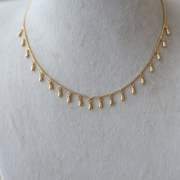Heritage gold plated simple short necklace HS003