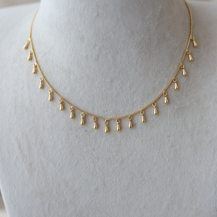 Heritage gold plated simple short necklace HS003