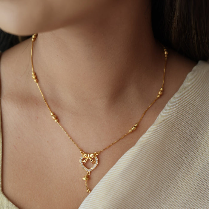Heritage gold plated simple short chain HS711
