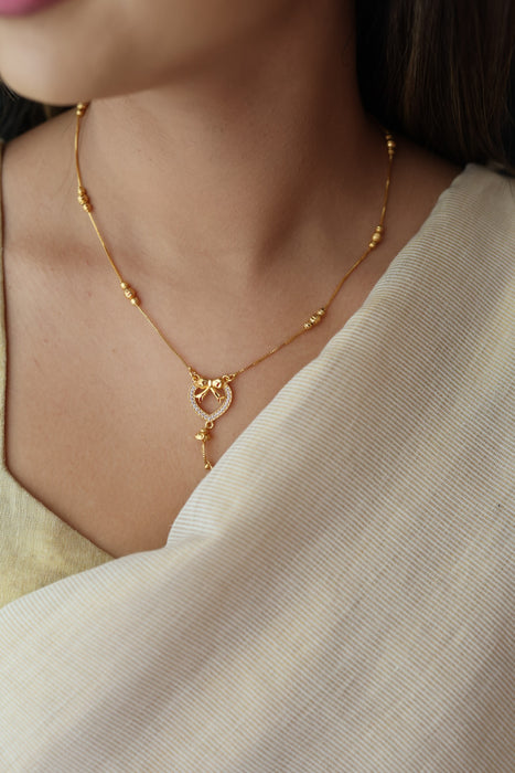 Heritage gold plated simple short chain HS711
