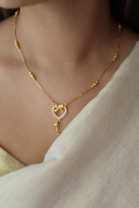 Heritage gold plated simple short chain HS711