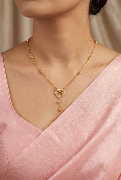 Heritage gold plated simple short chain HS711