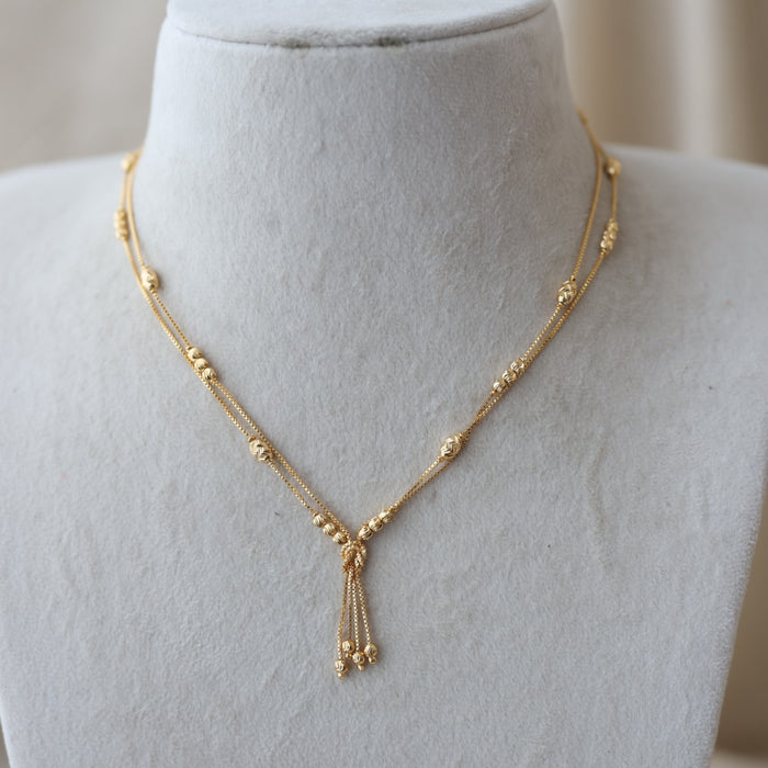 Heritage gold plated simple short necklace HS001