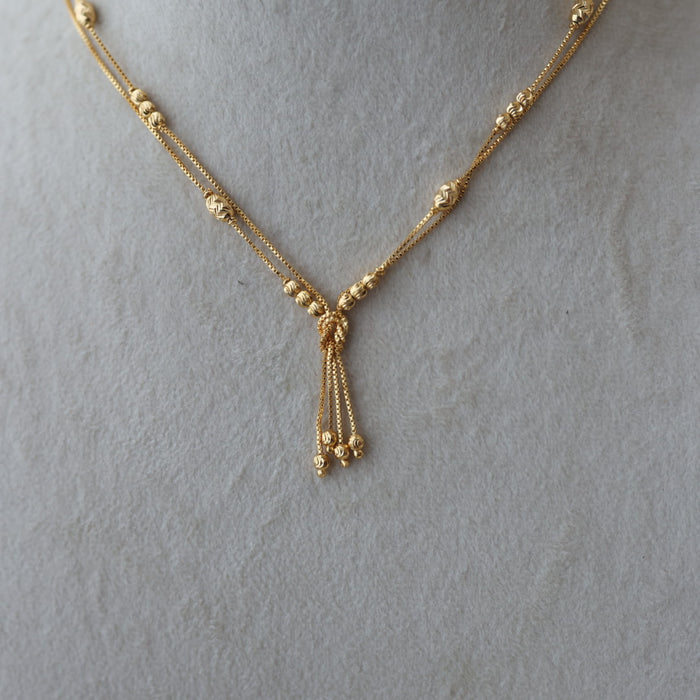 Heritage gold plated simple short necklace HS001
