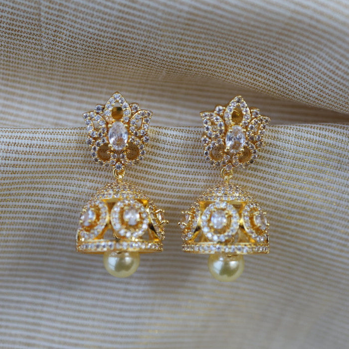 Heritage pearl stone jumka earrings HJ98