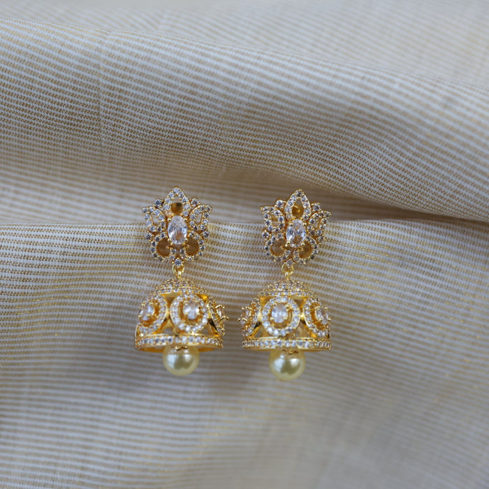 Heritage pearl stone jumka earrings HJ98