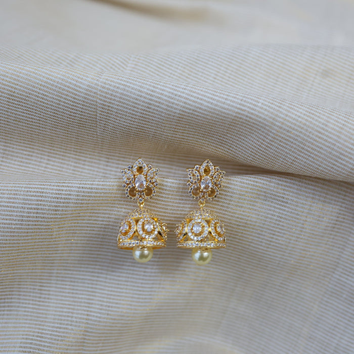 Heritage pearl stone jumka earrings HJ98