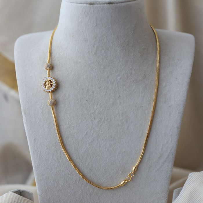 Heritage gold plated white stone kodi chain HC2011