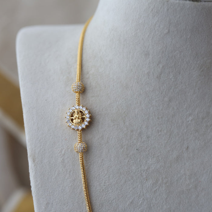 Heritage gold plated white stone kodi chain HC2011