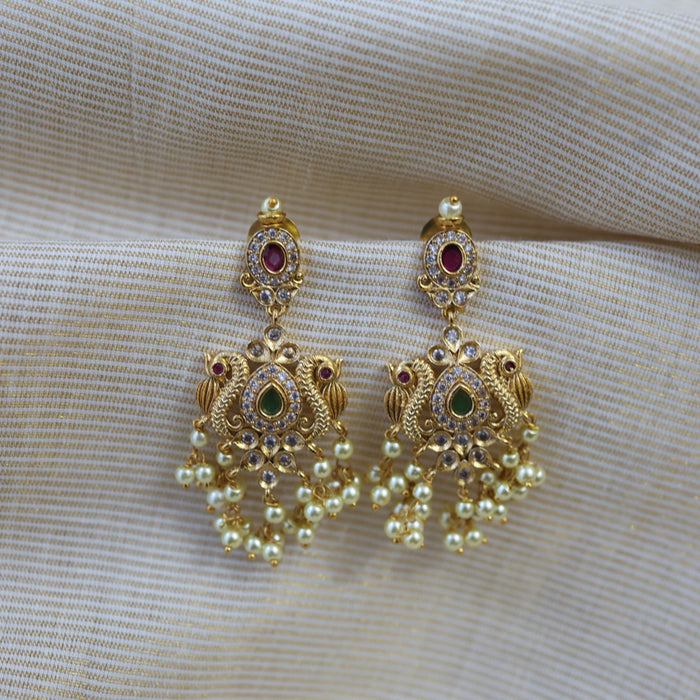 Antique gold drop earrings AD011