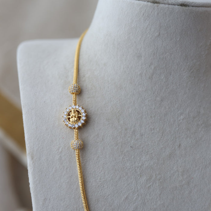 Heritage gold plated white stone kodi chain HC2011