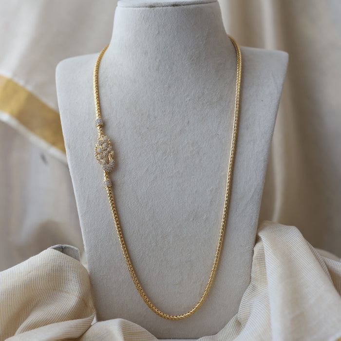 Heritage gold plated white stone kodi chain HC289