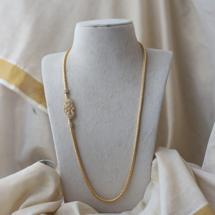 Heritage gold plated white stone kodi chain HC289