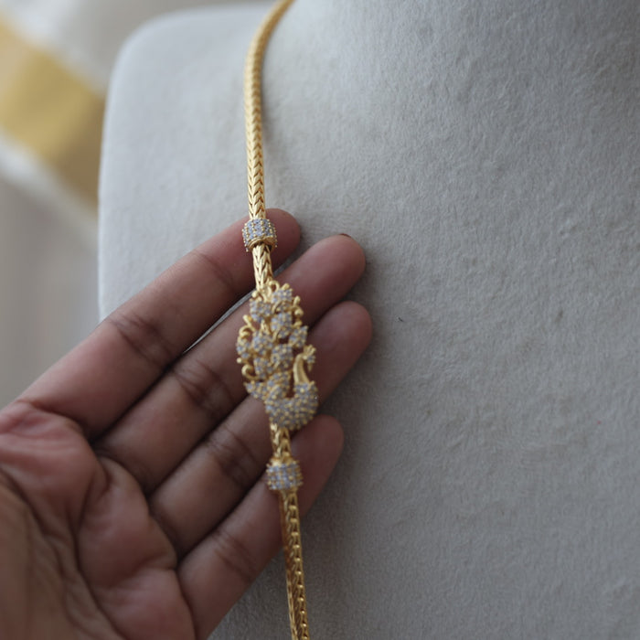 Heritage gold plated white stone kodi chain HC289