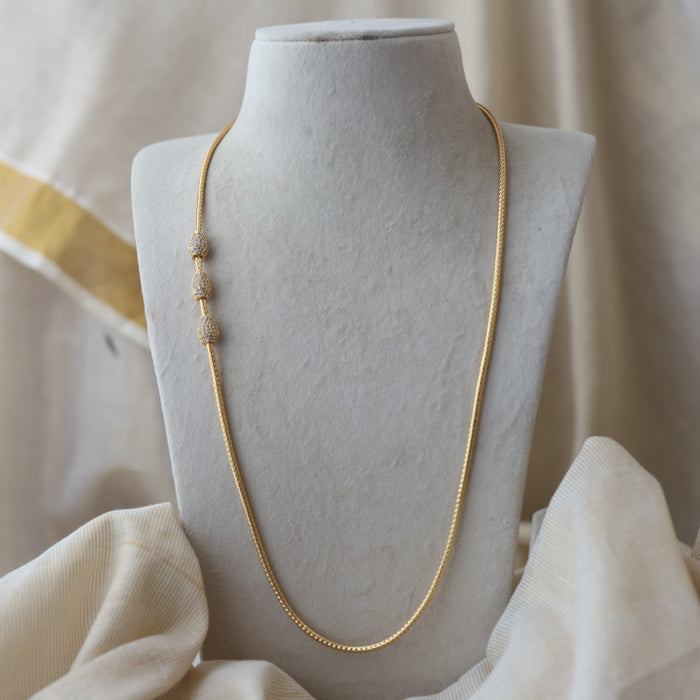 Heritage gold plated white stone kodi chain HC2819