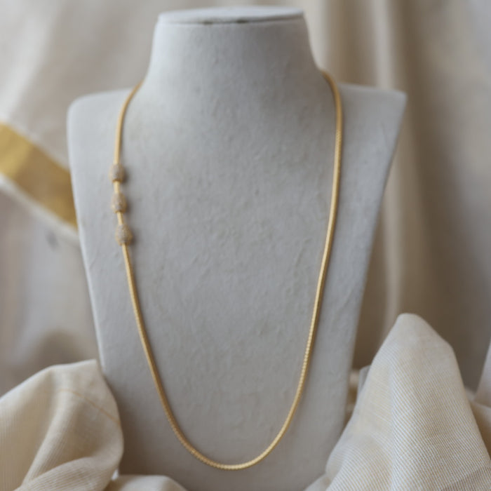 Heritage gold plated white stone kodi chain HC2819