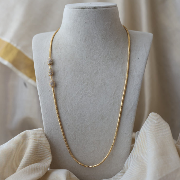 Heritage gold plated white stone kodi chain HC2819