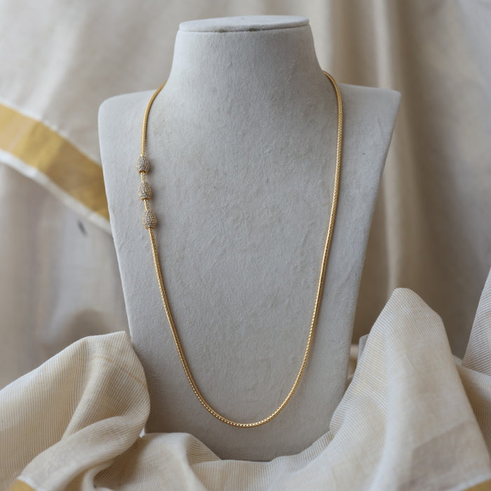 Heritage gold plated white stone kodi chain HC2819