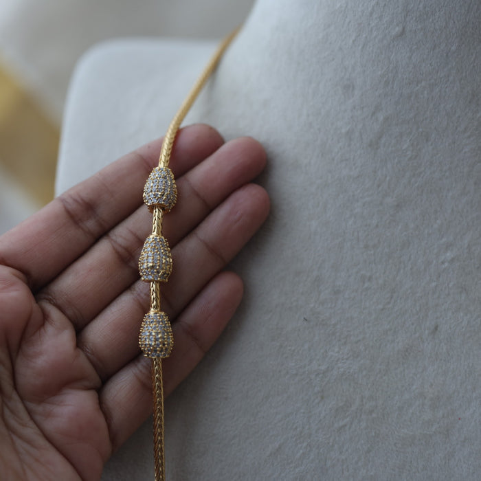 Heritage gold plated white stone kodi chain HC2819