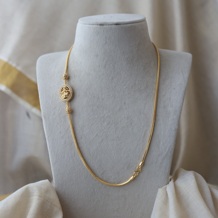 Heritage gold plated white stone kodi chain HC1083