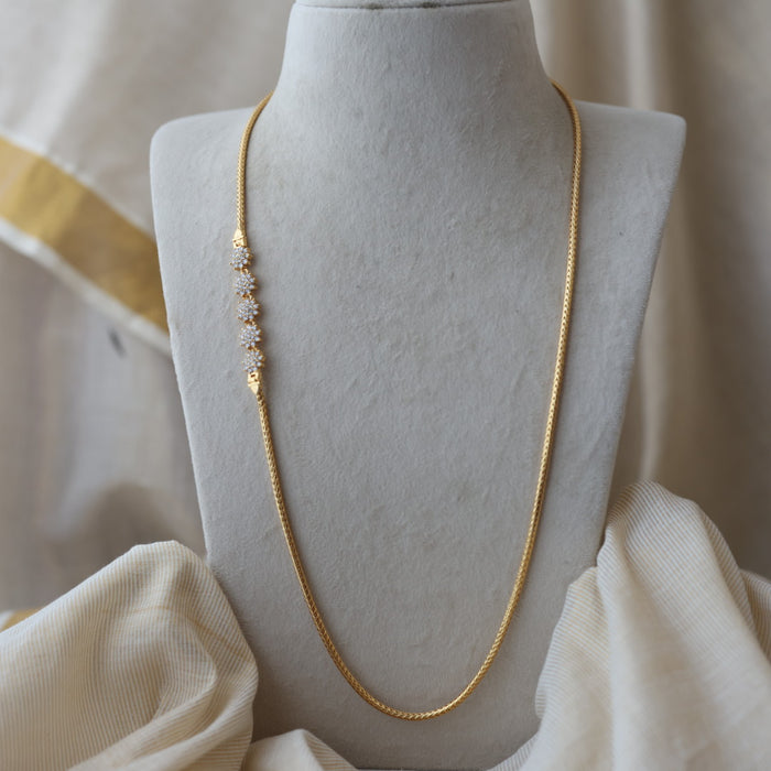 Heritage gold plated white stone kodi chain HC7993