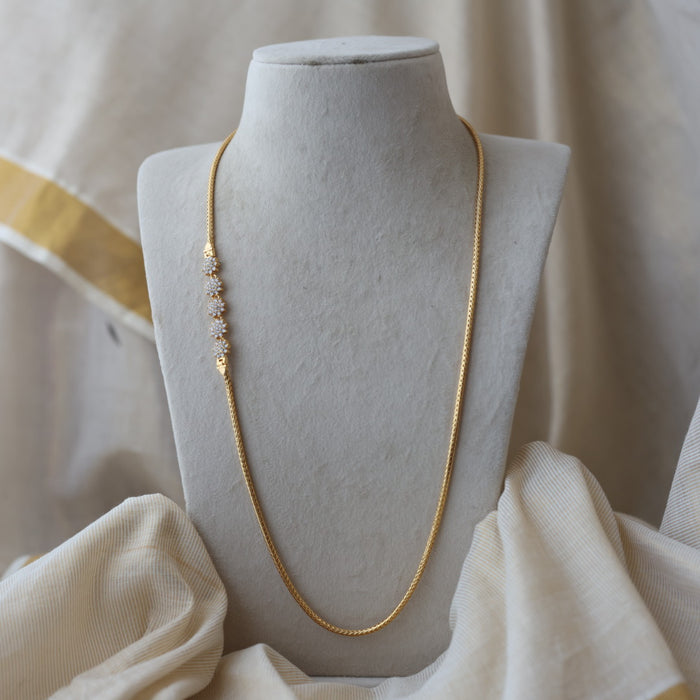 Heritage gold plated white stone kodi chain HC7993